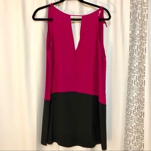Parker silk colorblock dress size M